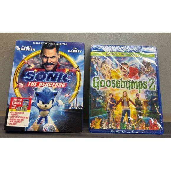 Disney Blu Ray DVD Lot 28 Kids Movies Cars 3 Sonic Goosebumps Big Hero Toy Story - Picture 9 of 9